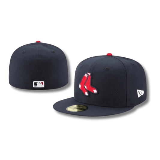 Boston Red Sox Fitted Hat with Classic Red Socks Logo – Navy Blue