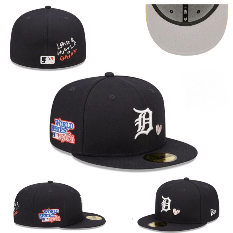 Detroit Tigers World Series 1964 Fitted Hat – Black with Heart Detail