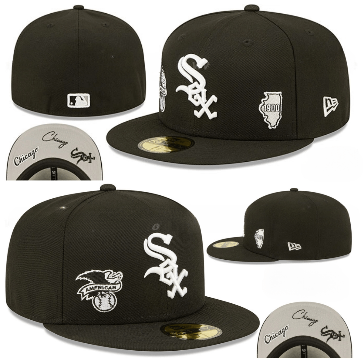 Chicago White Sox 1900 Commemorative Fitted Hat – Black