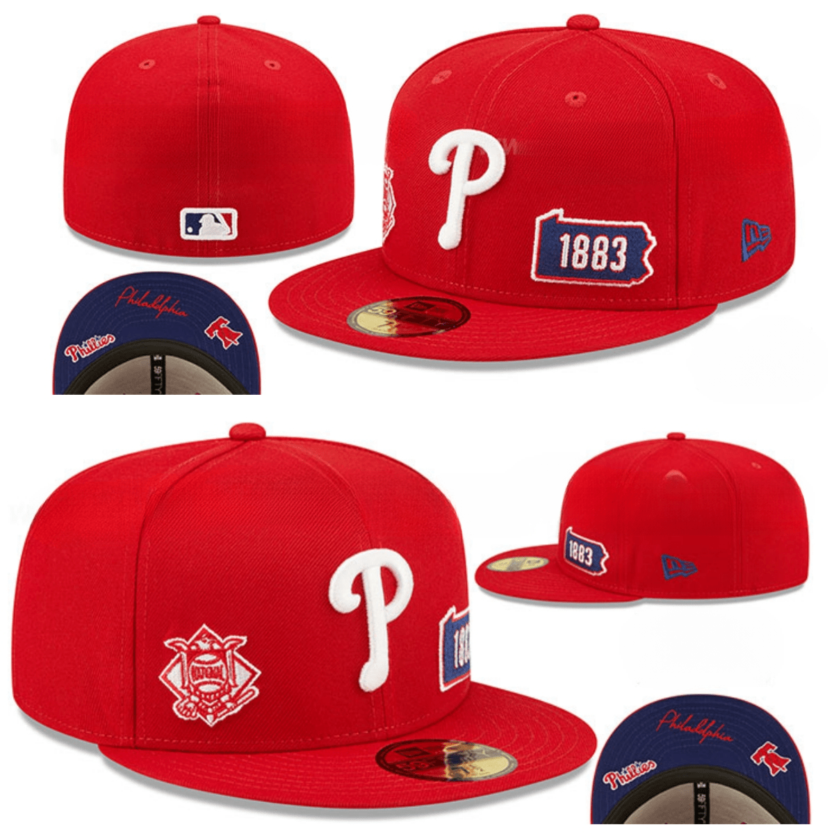 Philadelphia Phillies 1883 Commemorative Fitted Hat – Red