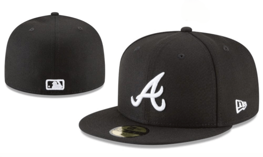 Atlanta Braves Black Fitted Hat – Classic Embroidered Logo Design