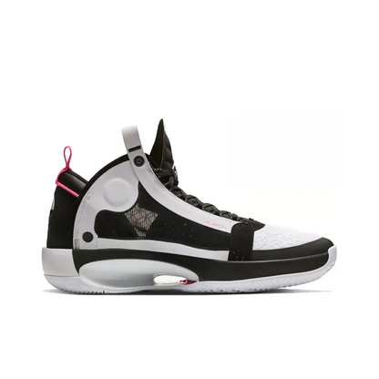 Air Jordan 34 Basketball Shoes Unisex Mid-top Blackwhitepink – Bq3381-016