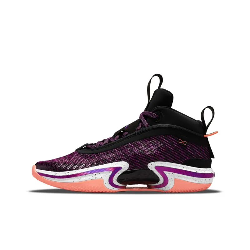 Air Jordan 36 Basketball Shoes Unisex Mid-top Blackpurple – Da9053-004