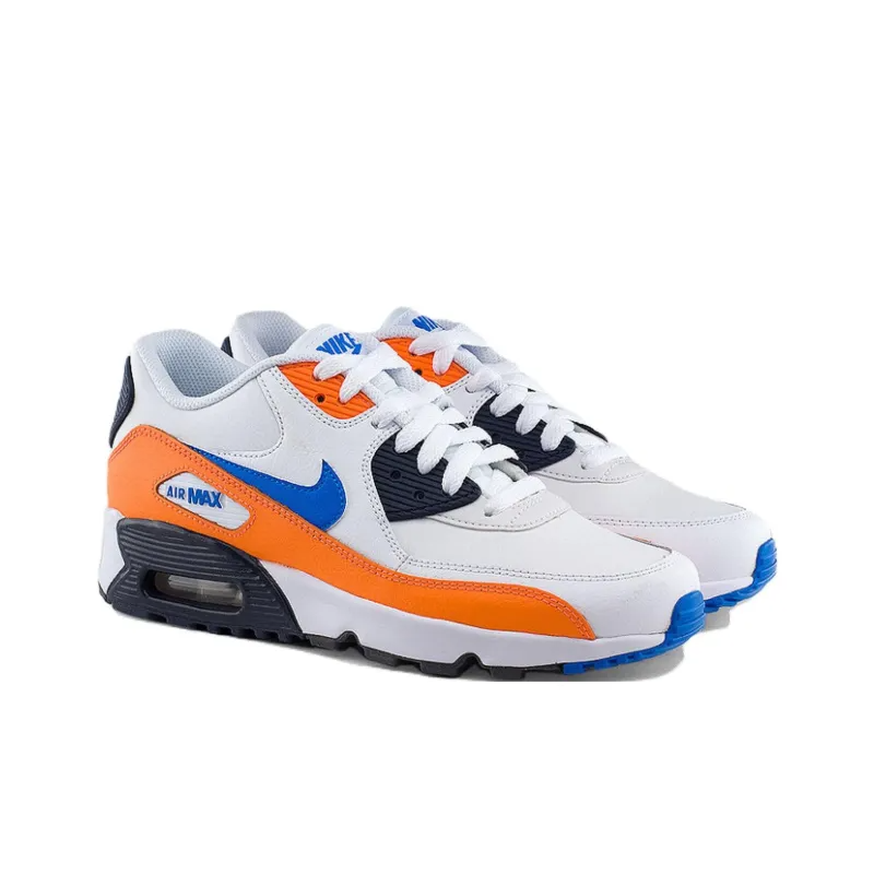 Air Max 90 White Photo Blue Total Orange – AJ1285-104