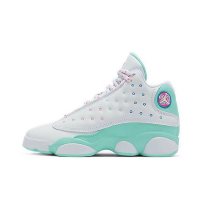 Air Jordan 13 Retro White Soar Green Pink GS – 439358-100