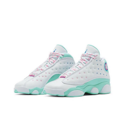 Air Jordan 13 Retro White Soar Green Pink GS – 439358-100