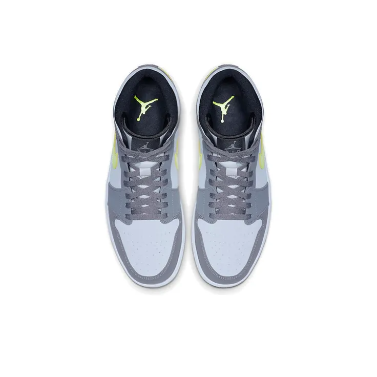 Air Jordan 1 Mid ‘Gun Smoke Volt’ – 554724-072