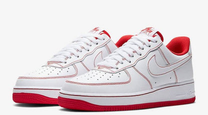 Air Force 1 White University Red Stitch CV1724-100