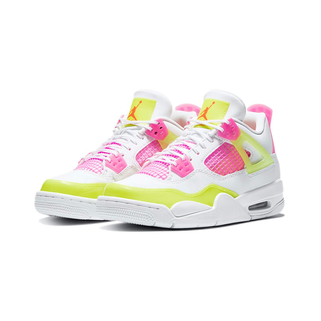 Air Jordan 4 Retro White Lemon Pink GS