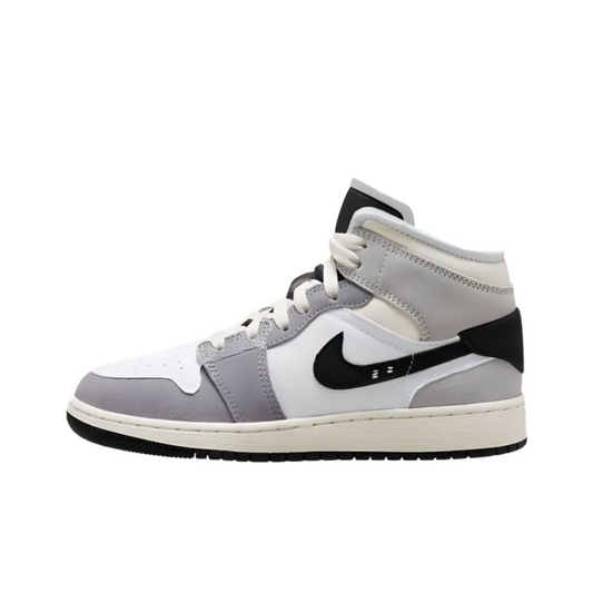 Air Jordan 1 Mid SE Craft White Cement Grey Black – DZ4136-002