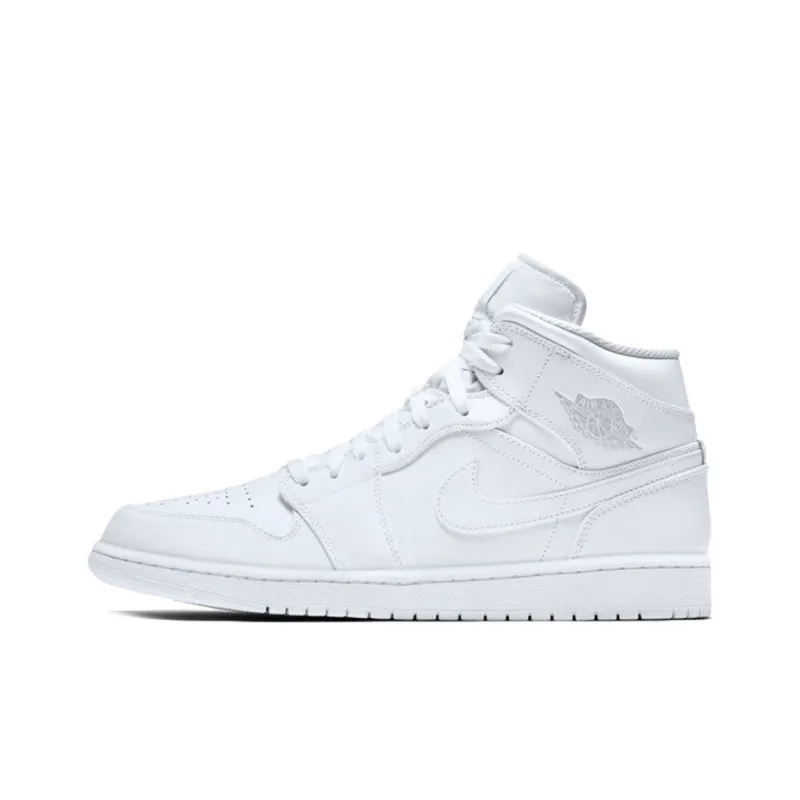 Air Jordan 1 Retro Mid ‘Triple White’ 554724-104