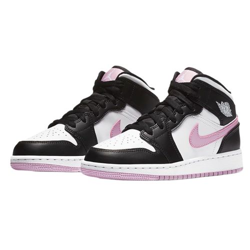 Jordan 1 Mid White Black Light Arctic Pink