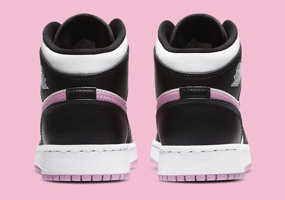 Jordan 1 Mid White Black Light Arctic Pink