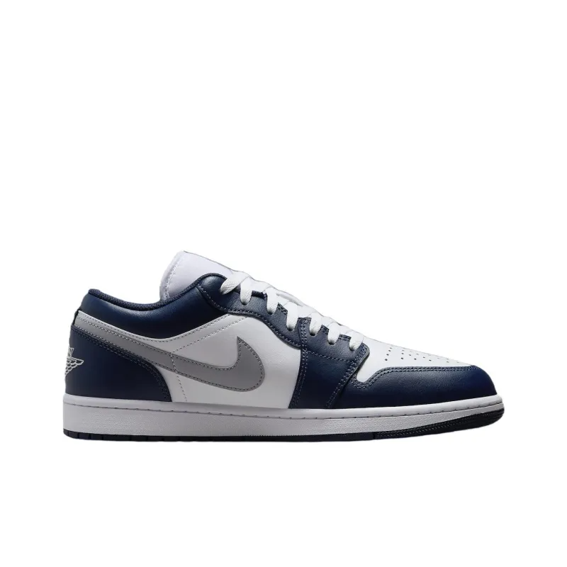 Air Jordan 1 Low Wolf Grey Midnight Navy – 553558-141