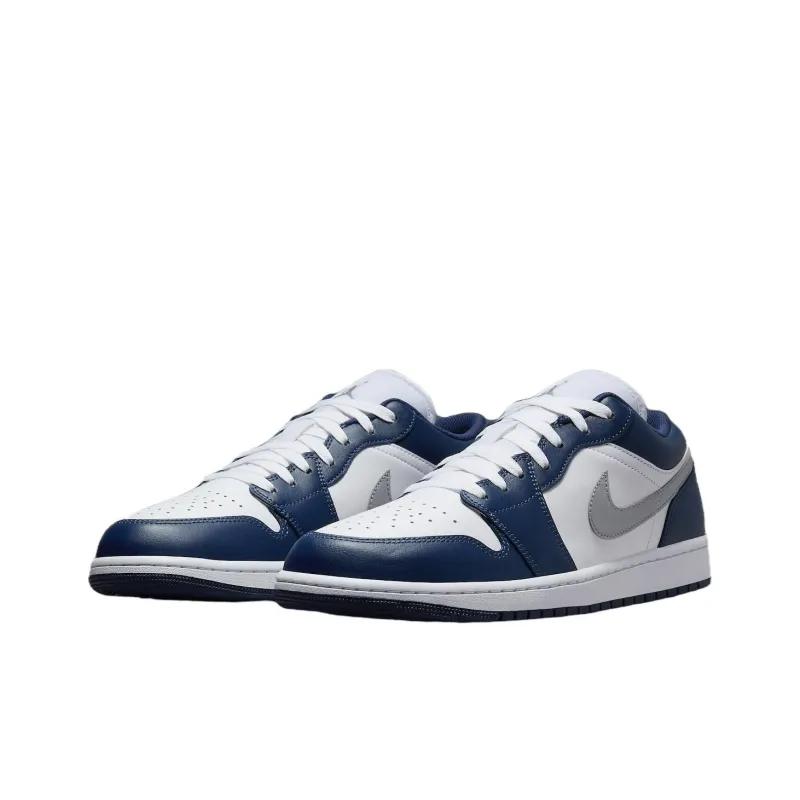 Air Jordan 1 Low Wolf Grey Midnight Navy – 553558-141