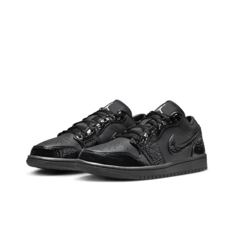 Air Jordan 1 Low Se Patent Elephant Black – Hj7743-010