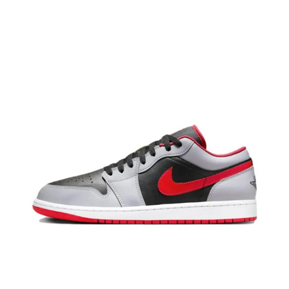 Air Jordan 1 Low Black Light Smoke Grey Gym Red – 553558-060