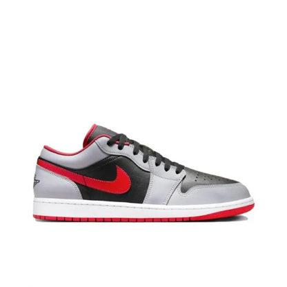 Air Jordan 1 Low Black Light Smoke Grey Gym Red – 553558-060