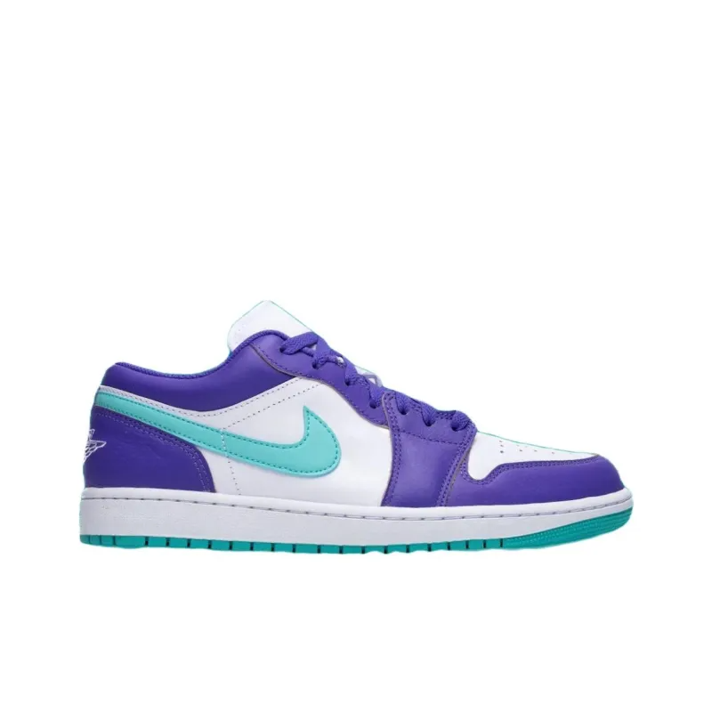 Air Jordan 1 Vintage Basketball Shoes Men Low-top White Purple Green – Hj9013-550