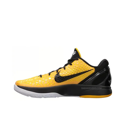 Zoom Kobe 6 Basketball Shoes Men Low-top Black Yellow White – 429659-700