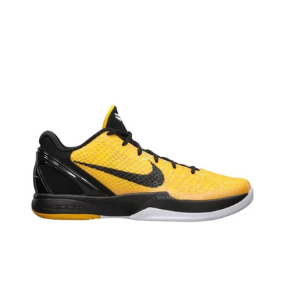 Zoom Kobe 6 Basketball Shoes Men Low-top Black Yellow White – 429659-700