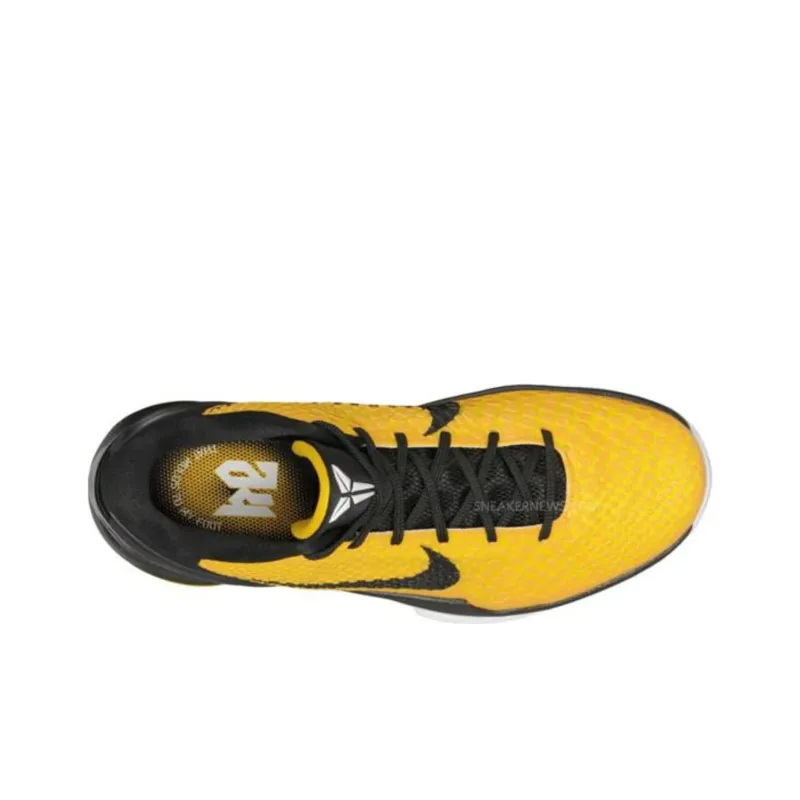 Zoom Kobe 6 Basketball Shoes Men Low-top Black Yellow White – 429659-700