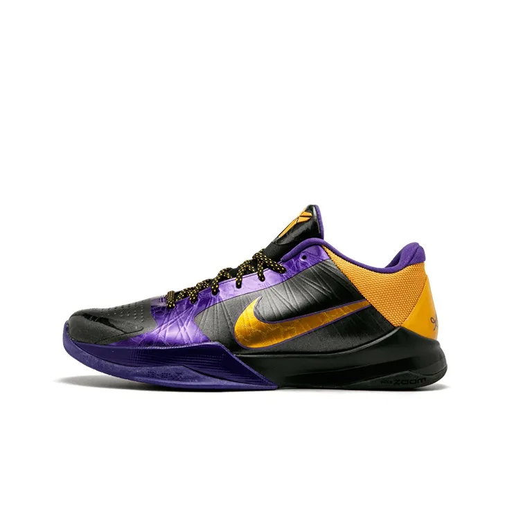 Zoom Kobe 5 Basketball Shoes Men Low-top Black purple – 386429-071