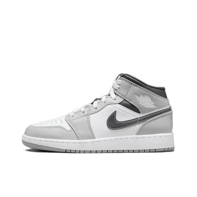 Air Jordan 1 Mid Light Smoke Grey Anthracite Gs – 554725-078