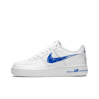 Air Force 1 Low Sketch Blue Swoosh Gs – Dm3177-102