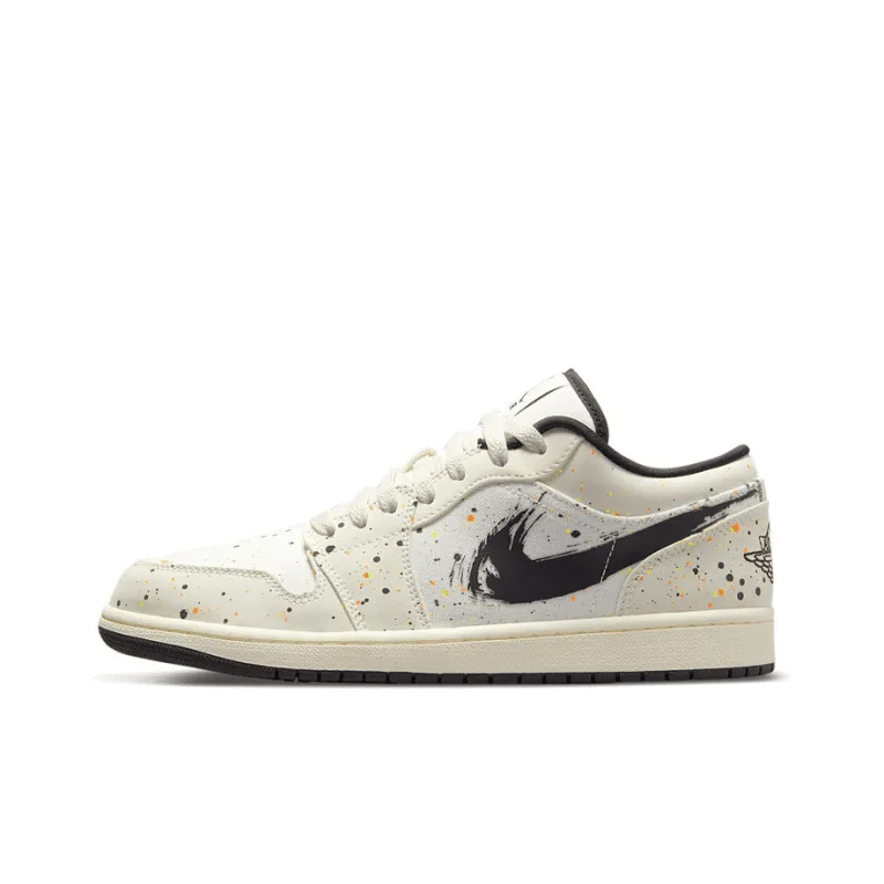 Air Jordan 1 Low ‘brushstroke Swoosh-paint Splatter’ – Dm3528-100