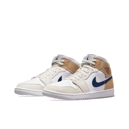 Air Jordan 1 Mid ‘white Khaki Blue Void’ – Do6726-100