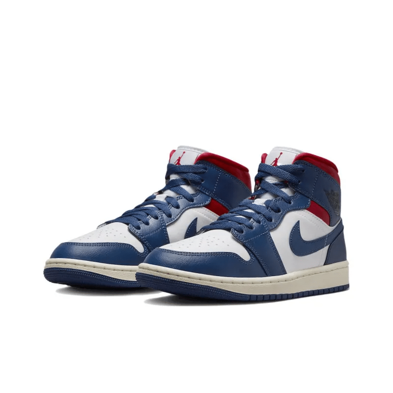 Air Jordan 1 Mid French Blue Gym Red Sail Black – BQ6472-146