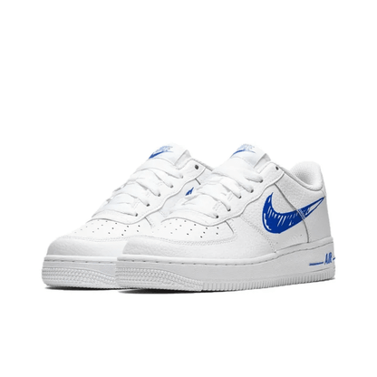 Air Force 1 Low Sketch Blue Swoosh Gs – Dm3177-102