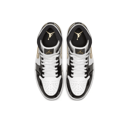 Air Jordan 1 Mid SE “Black Gold Patent Leather” 852542-007