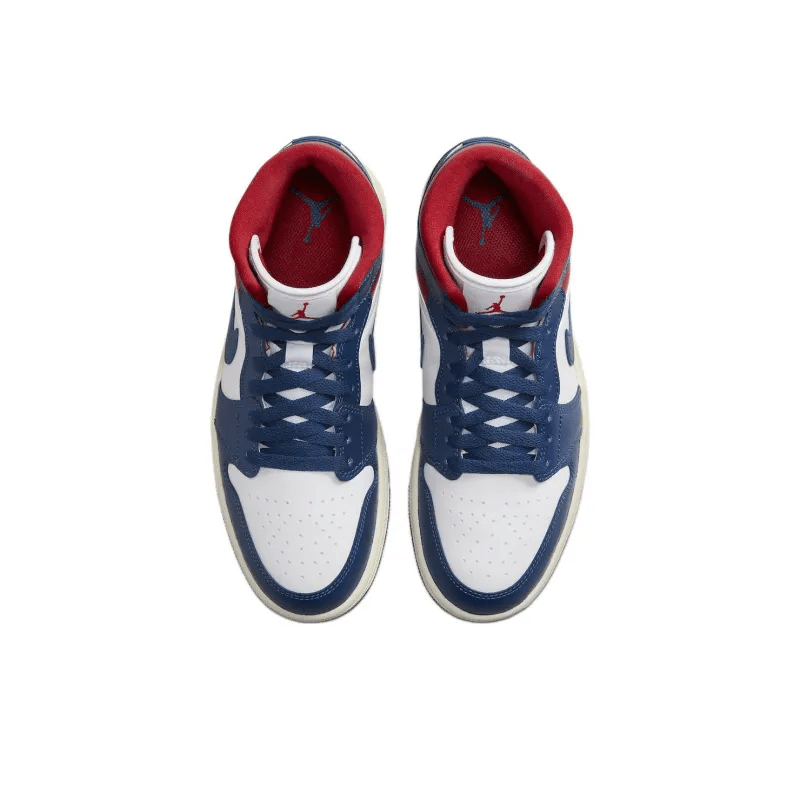 Air Jordan 1 Mid French Blue Gym Red Sail Black – BQ6472-146