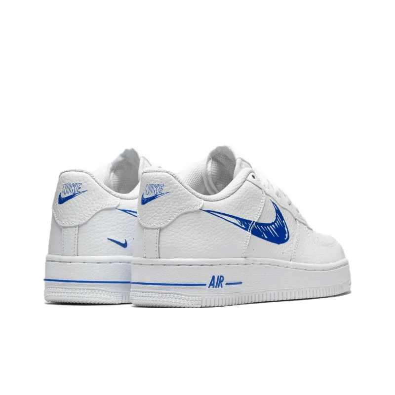 Air Force 1 Low Sketch Blue Swoosh Gs – Dm3177-102