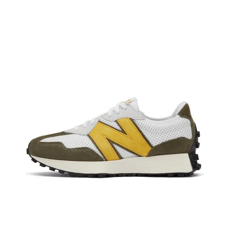 New Balance 327 White Yellow Olive MS327PO