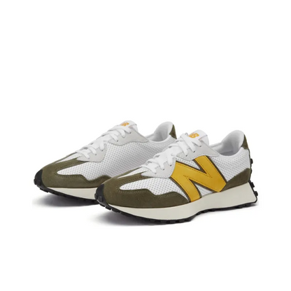 New Balance 327 White Yellow Olive MS327PO