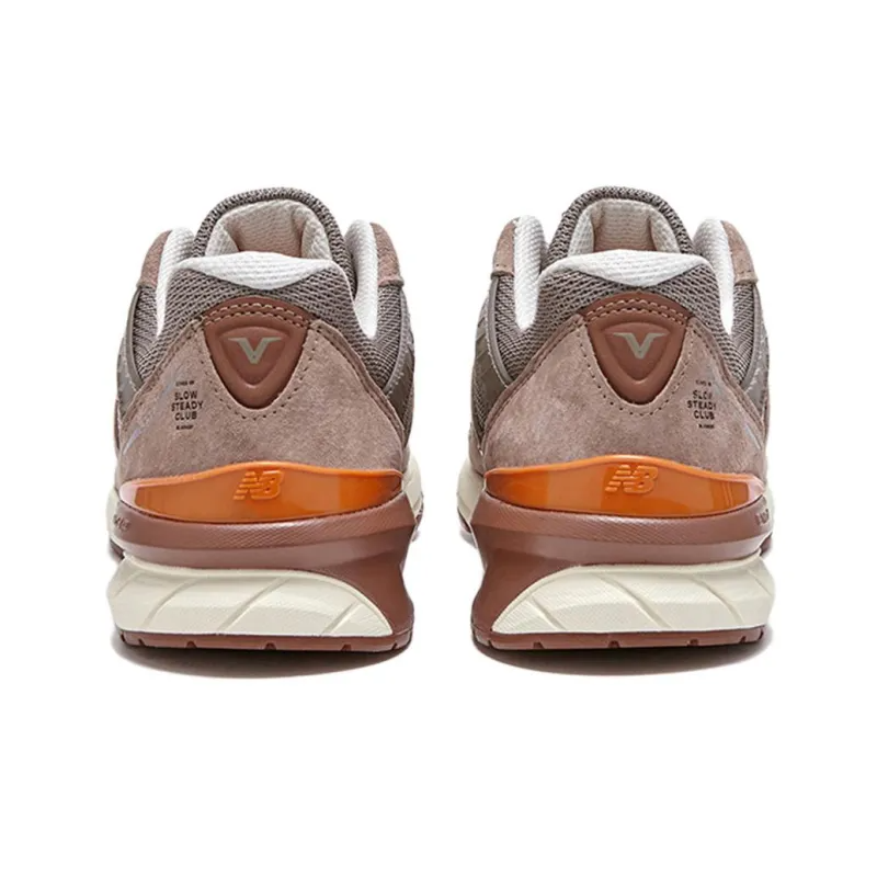 New Balance NB 990 V5 Running Shoes Low-Top Brown Gray Orange M990SC5