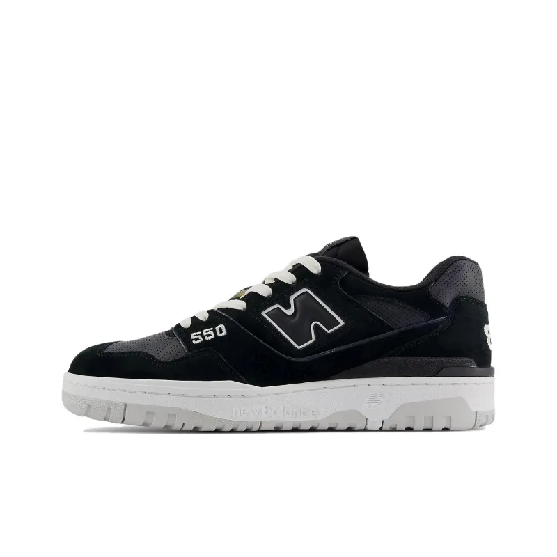 New Balance 550 Suede Perforated Leather Black White Bb550pra