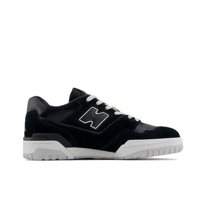 New Balance 550 Suede Perforated Leather Black White Bb550pra