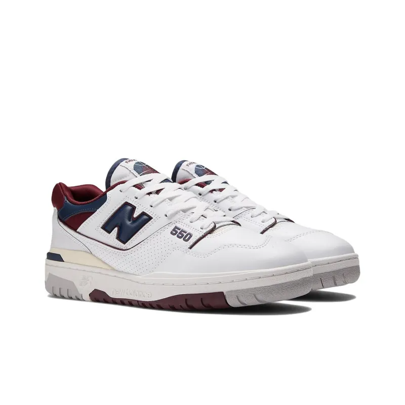 New Balance 550 White Navy Nb Burgundy Bb550ncd