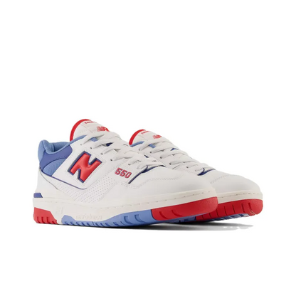 New Balance 550 White True Red Atlantic Blue Bb550nch